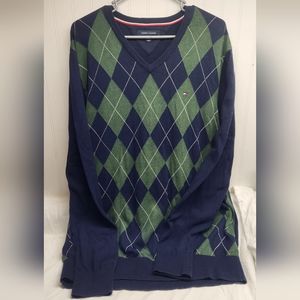 Men's Tommy Hilfiger Argyle Pullover Sweater, size XXL